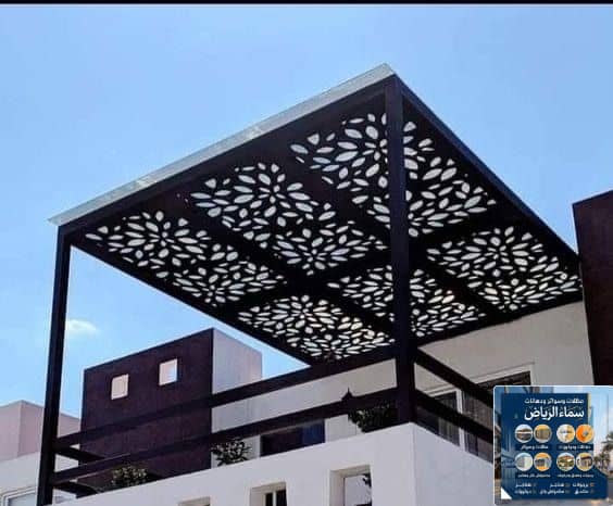 تركيب برجولات وجلسات بمختلف المقاسات في جميع انحاء الرياض، برجولات حديد، برجولات قص ليزر، برجولات خش